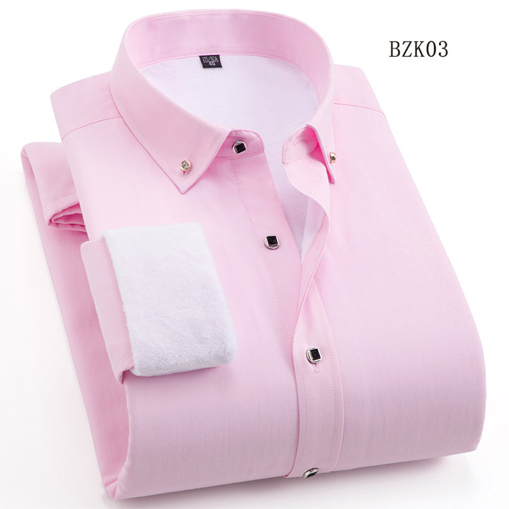 Herren Gefüttertes Businesshemd mit Thermofleece‑Innenseite und Button‑Down‑Kragen Echo Archiv
