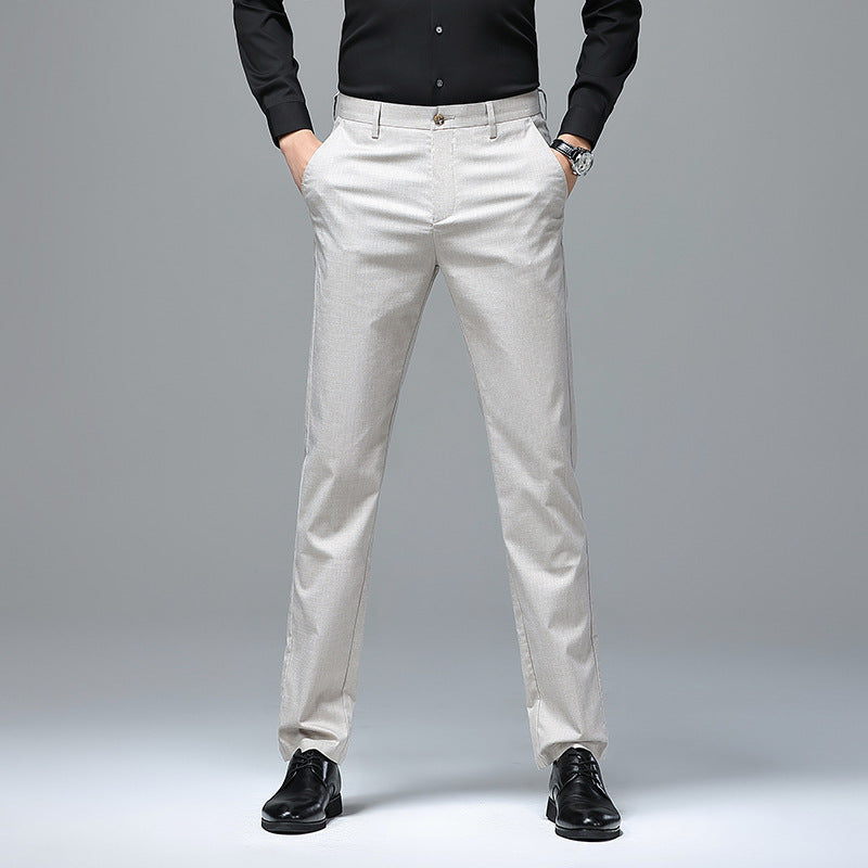 Herren Schmale Chino-Businesshose mit Bügelfalte und leichtem Stretch Echo Archiv