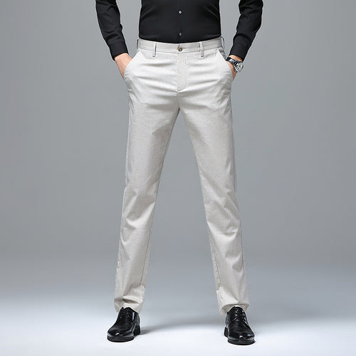 Herren Schmale Chino-Businesshose mit Bügelfalte und leichtem Stretch Echo Archiv