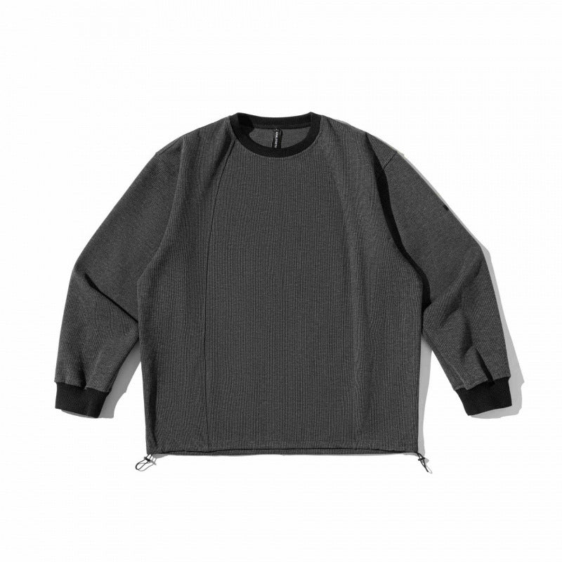 Unisex Strukturiertes Oversize-Sweatshirt mit Kordelzugbund und Raglanärmeln Echo Archiv