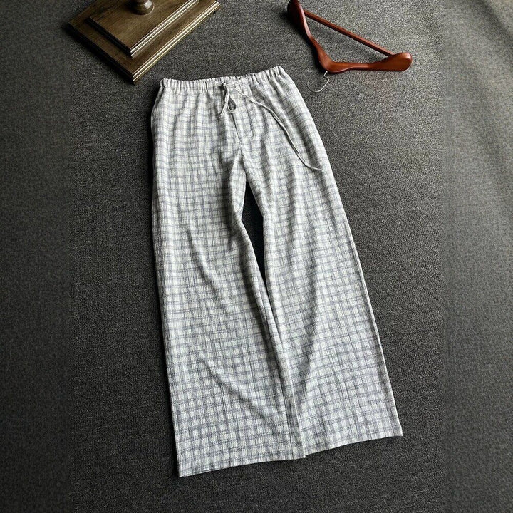 Herren Lässige Karierte Freizeithose Echoarchiv