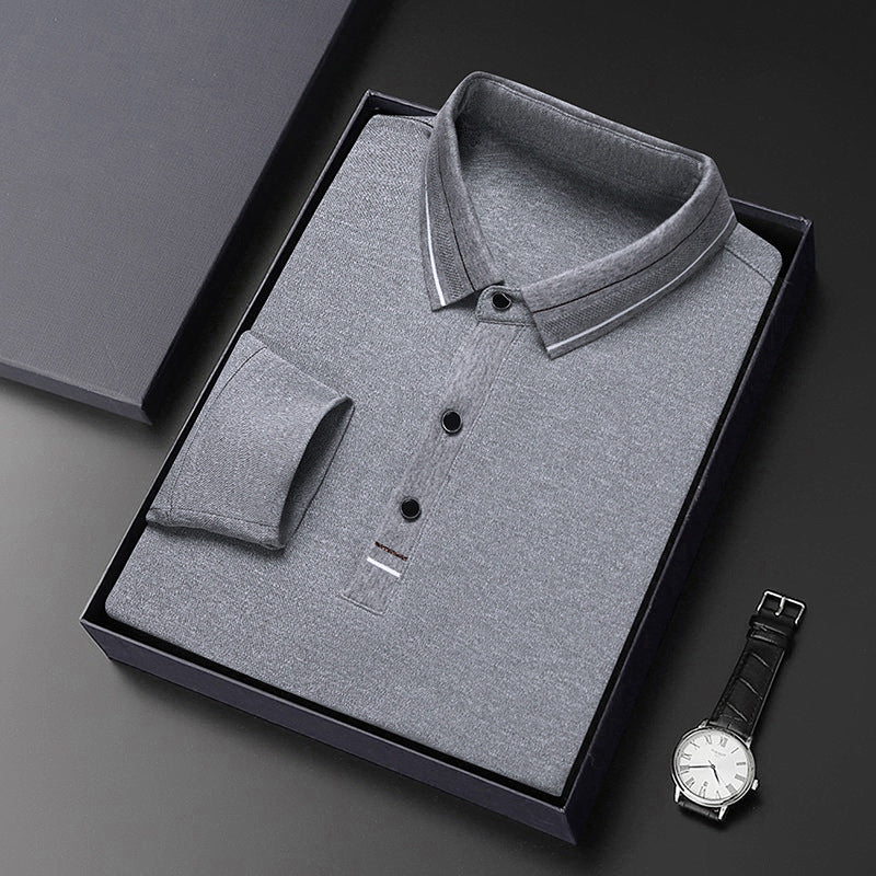 Herren elegantes Poloshirt mit strukturiertem Kragen und stilvollen Akzenten Echoarchiv