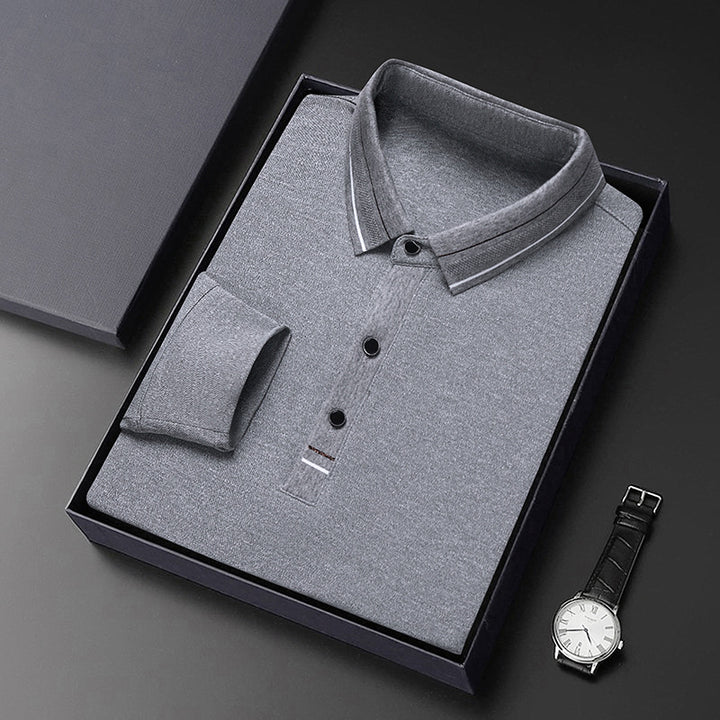 Herren elegantes Poloshirt mit strukturiertem Kragen und stilvollen Akzenten Echoarchiv