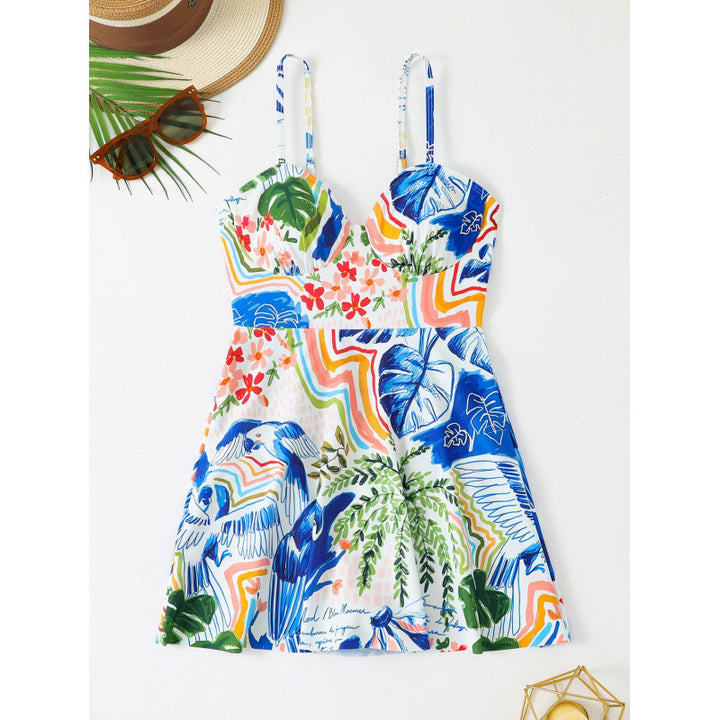 Damen Kleid mit floralen Mustern und süßem Schnitt Echo Archiv