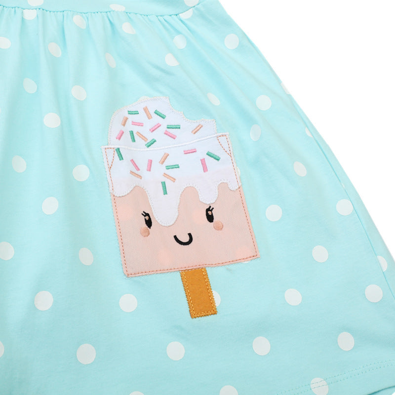 Mädchen Sommerkleid mit bezauberndem Eiskreismodell Echo Archiv