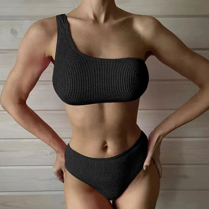 Damen Einseitiger Bikini mit hoch geschnittenem Schnitt Echo Archiv