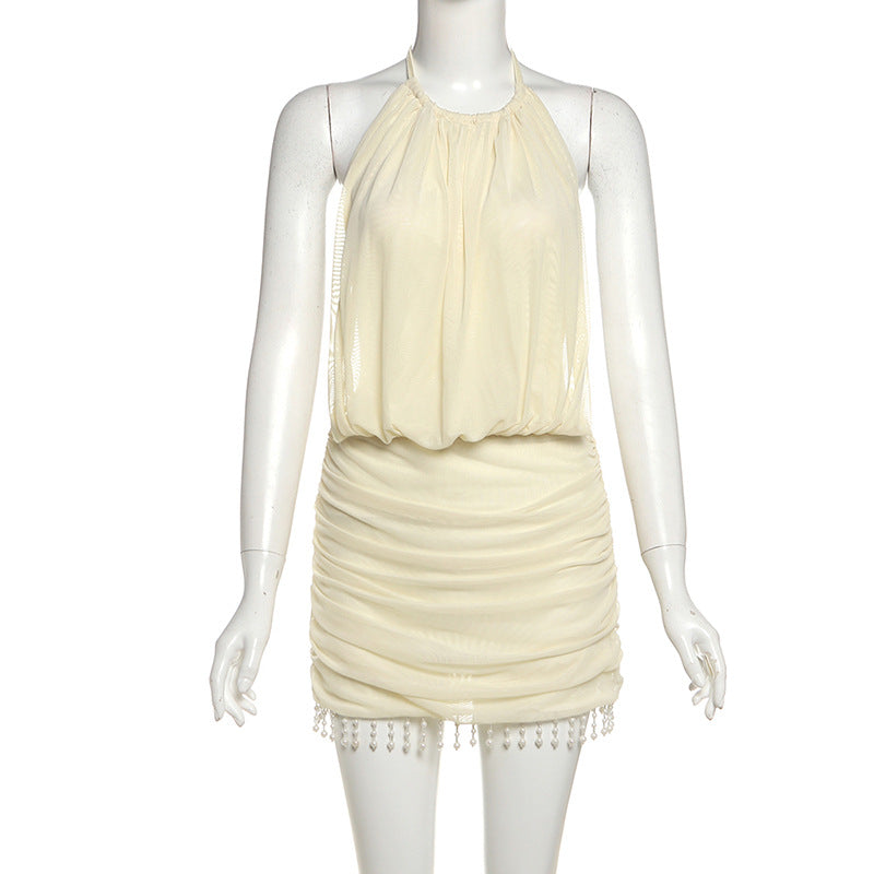 Damen ärmelloses Minikleid mit Raffungen und eleganten Details Echo Archiv