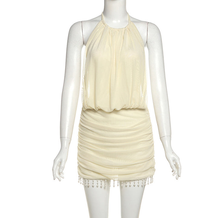 Damen ärmelloses Minikleid mit Raffungen und eleganten Details Echo Archiv