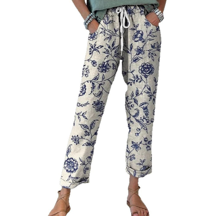 Damen Blütenbedruckte Chinohose Echo Archiv