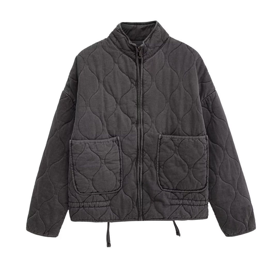 Damen Steppjacke mit Stehkragen, Kissensteppung und Tunnelzug Echo Archiv
