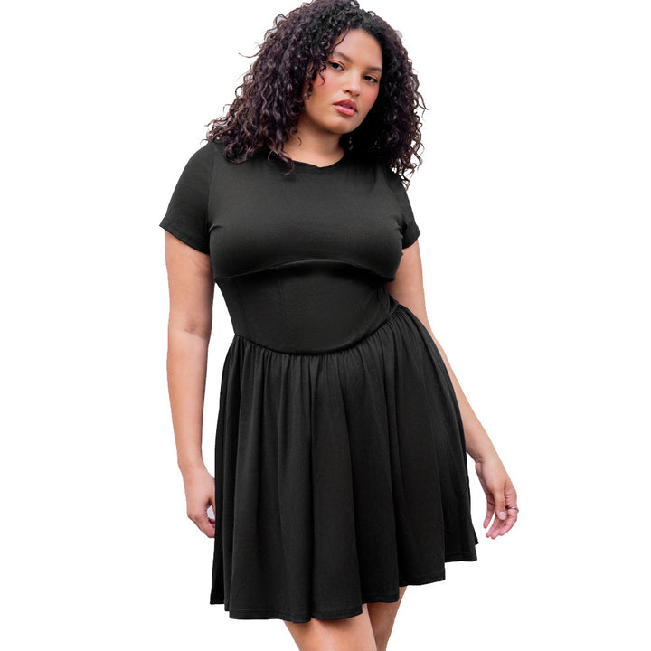 Damen elegantes A-Linien Kleid mit schwingendem Rock und modischem Schnitt Echo Archiv