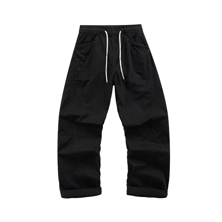 Herren Leichte Relaxed-Fit Bundhose mit Tunnelzug, schrägen Eingrifftaschen und Paneelnähten Echo Archiv