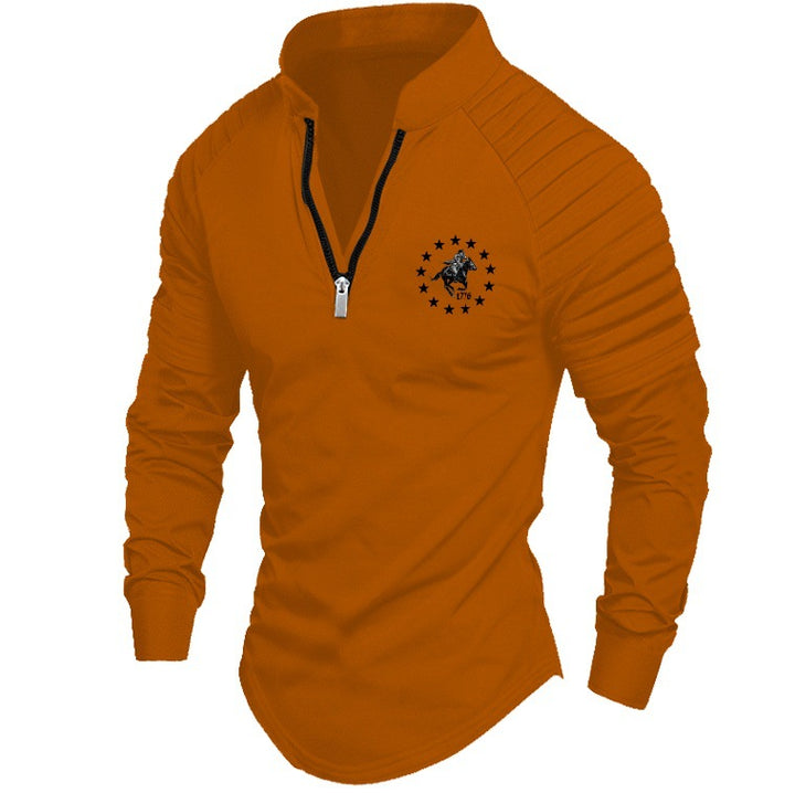 Herren Sportlicher Pullover mit halbem Reißverschluss Echoarchiv