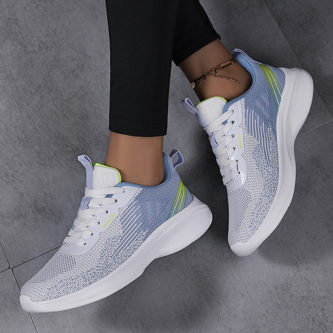 Damen nan federleichte Strick-Walking-Sneaker mit anatomischer Abrollsohle und ultraweicher Komfortinnensohle Echo Archiv