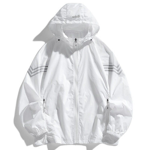 Herren Leichte Windbreakerjacke mit Kapuze und praktischen Taschen Echo Archiv
