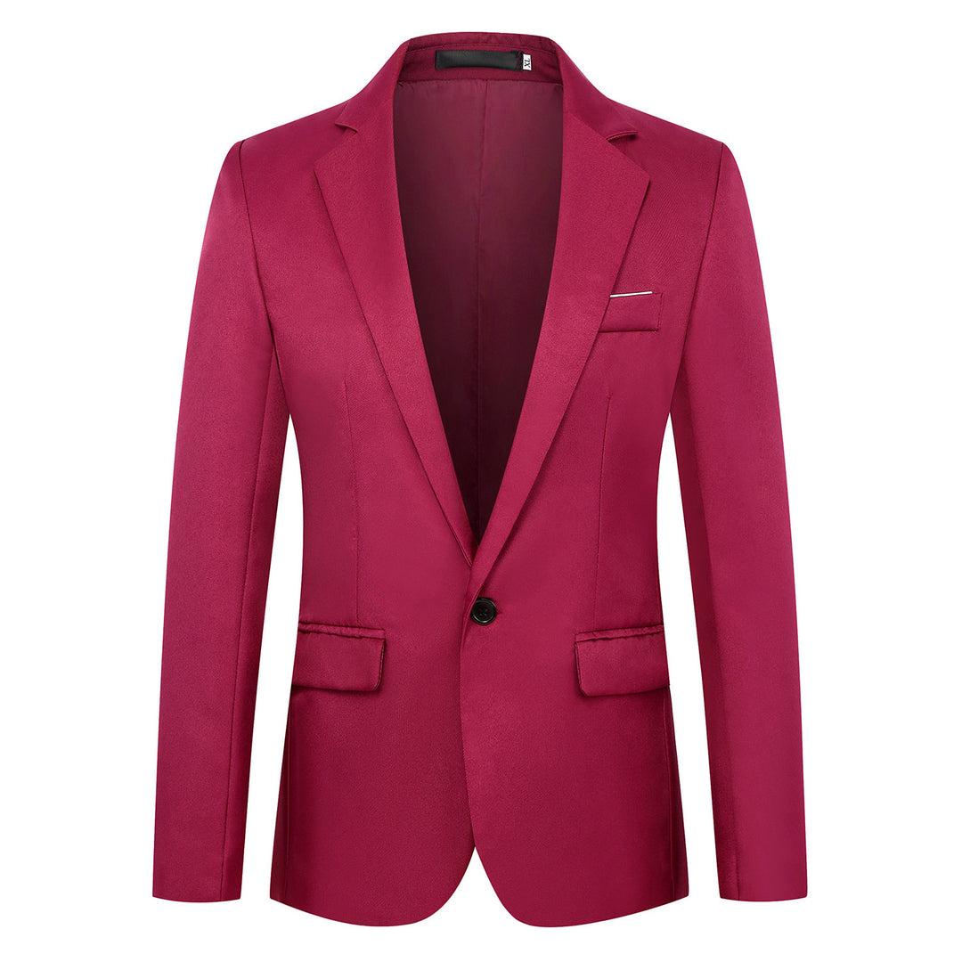 Herren nan tailliertes Satin-Sakko mit schmaler Silhouette, Notch-Revers und dekorativer Brustpaspel Echo Archiv