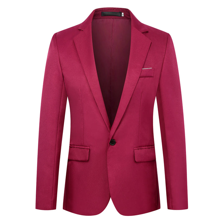 Herren nan tailliertes Satin-Sakko mit schmaler Silhouette, Notch-Revers und dekorativer Brustpaspel Echo Archiv