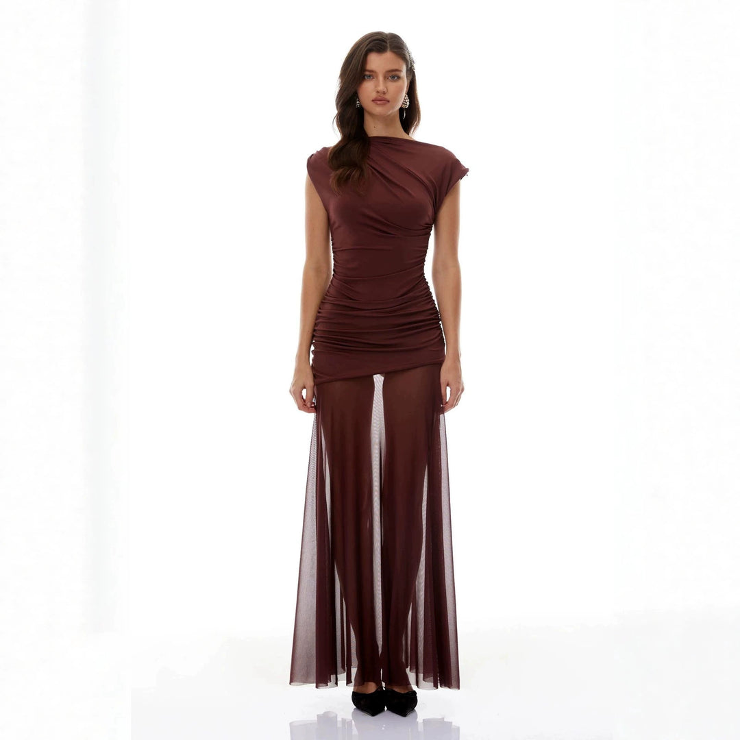 Damen Elegantes Wickelkleid mit Rüschendetails Echo Archiv