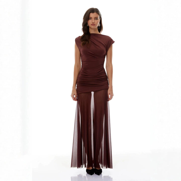 Damen Elegantes Wickelkleid mit Rüschendetails Echo Archiv