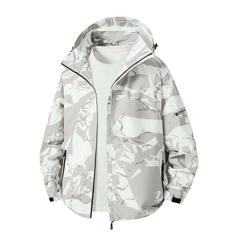 Herren Leichte Funktionsjacke mit Kapuze Echo Archiv