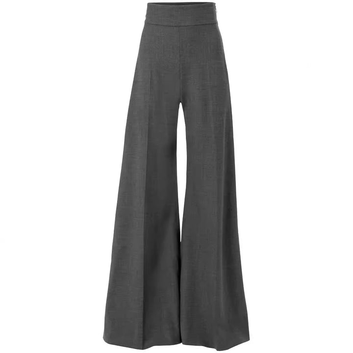 Damen High‑Waist ultraweite Palazzo‑Hose mit Bügelfalte und Bodensaum Echoarchiv