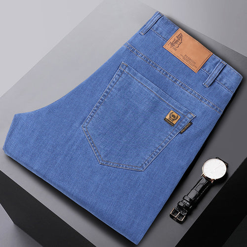 Herren hochwertige Denim-Hose mit funktionalen Taschen Echoarchiv