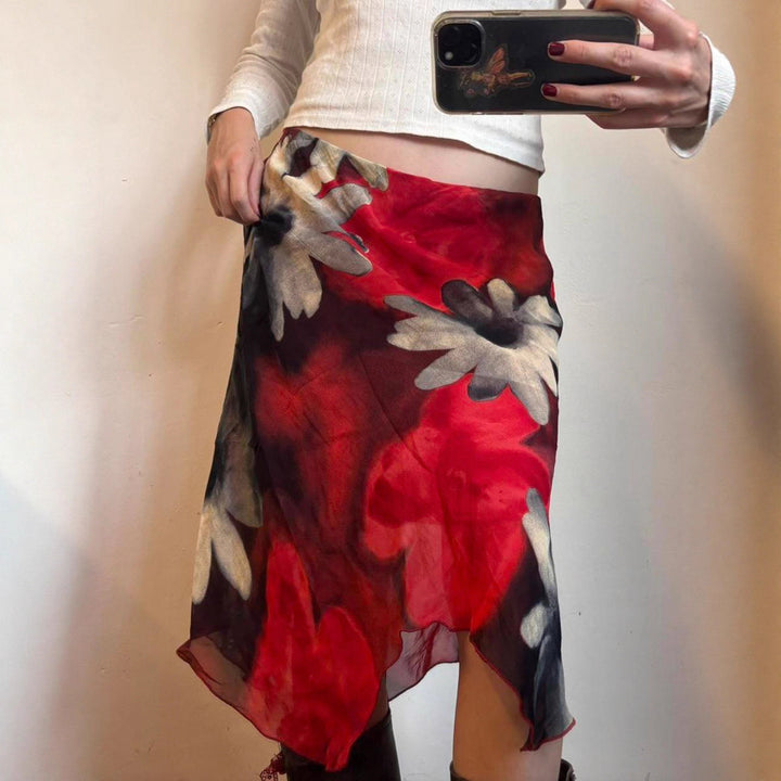 Damen luftige Sommer-Shorts mit floralem Muster und weitem Schnitt Echo Archiv