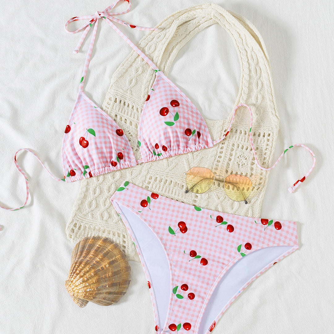 Damen Triangel-Bikini mit verstellbarem Halter und modischem Punktedesign Echo Archiv