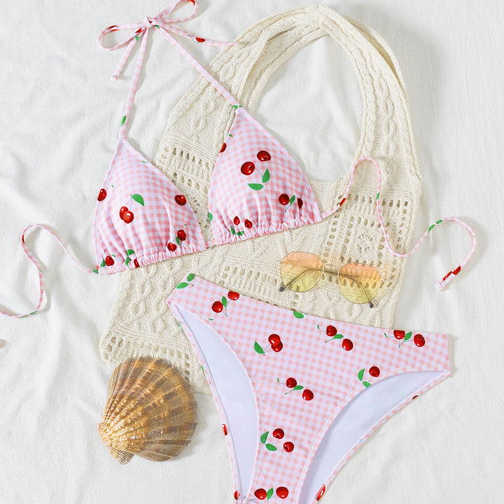 Damen Triangel-Bikini mit verstellbarem Halter und modischem Punktedesign Echo Archiv