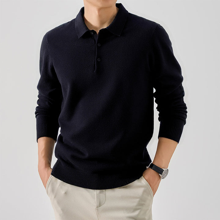 Herren eleganter Polokollektion Pullover aus feiner Baumwolle Echoarchiv