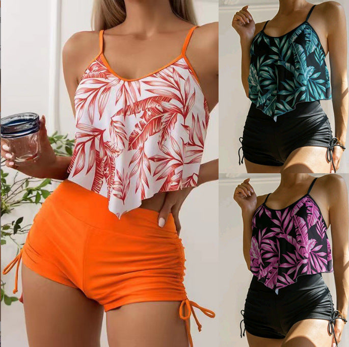 Damen Sportlicher Tankini mit floralem Design Echo Archiv