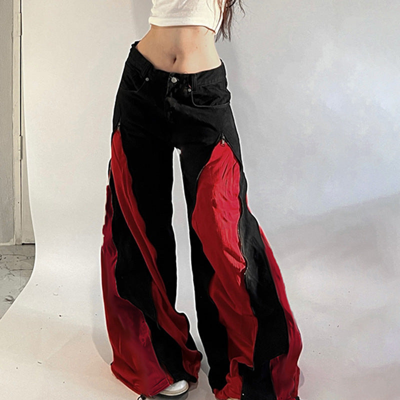 Damen Urban Flared-Hosen mit Kontrastdetails Echo Archiv