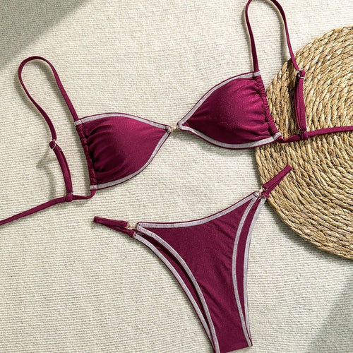 Damen Triangel-Bikini mit glitzernden Akzenten Echo Archiv