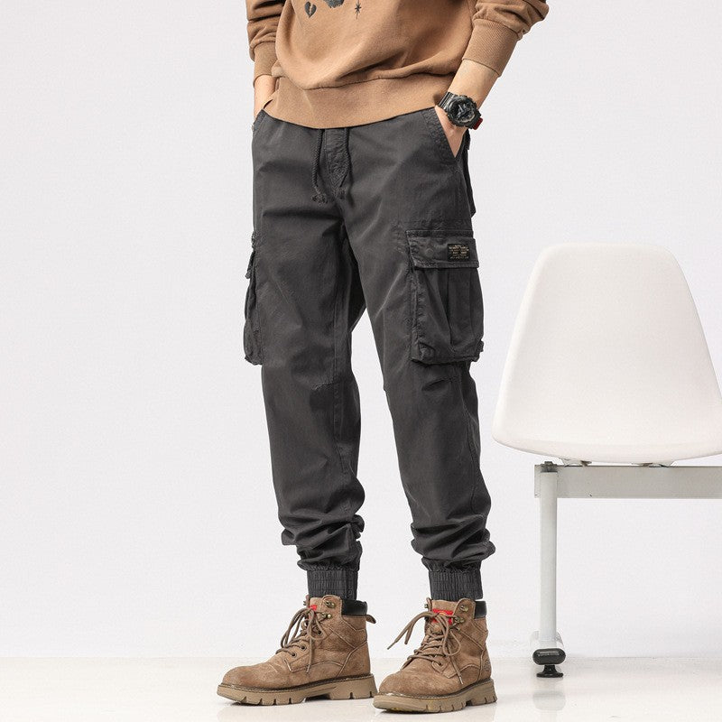 Herren Cargo-Joggerhose aus Baumwollmix mit Elastischem Tunnelzugbund und Multifach‑Taschen Echo Archiv
