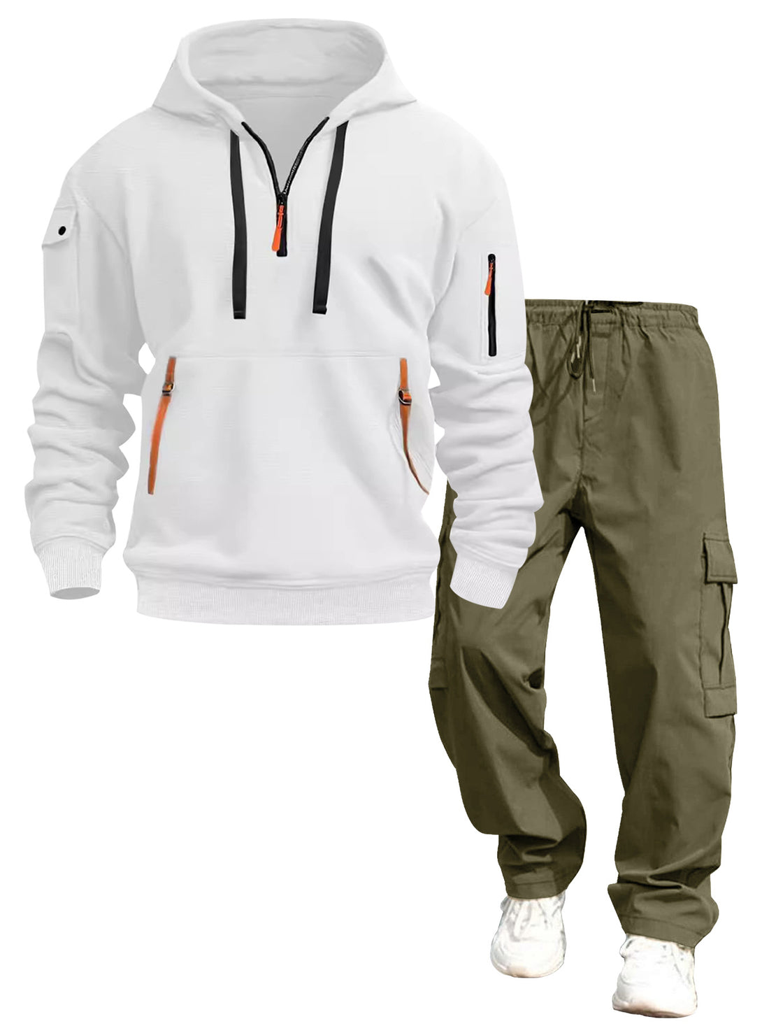 Herren lässiger Kapuzenpullover und Jogginghose – Cavarno