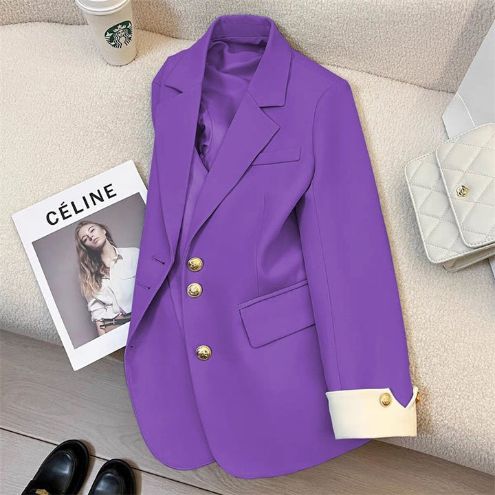Damen Eleganter Blazer mit Goldknopfdetails Echo Archiv