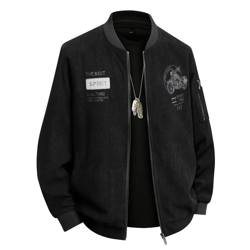 Herren Modische Bomberjacke mit stylischem Motorrad-Design Echo Archiv