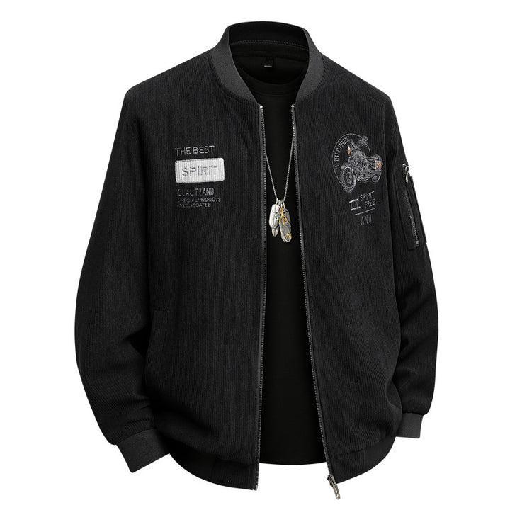 Herren Modische Bomberjacke mit stylischem Motorrad-Design Echo Archiv