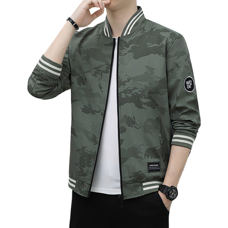 Herren Sportliche Bomberjacke mit kontrastierenden Details Echo Archiv