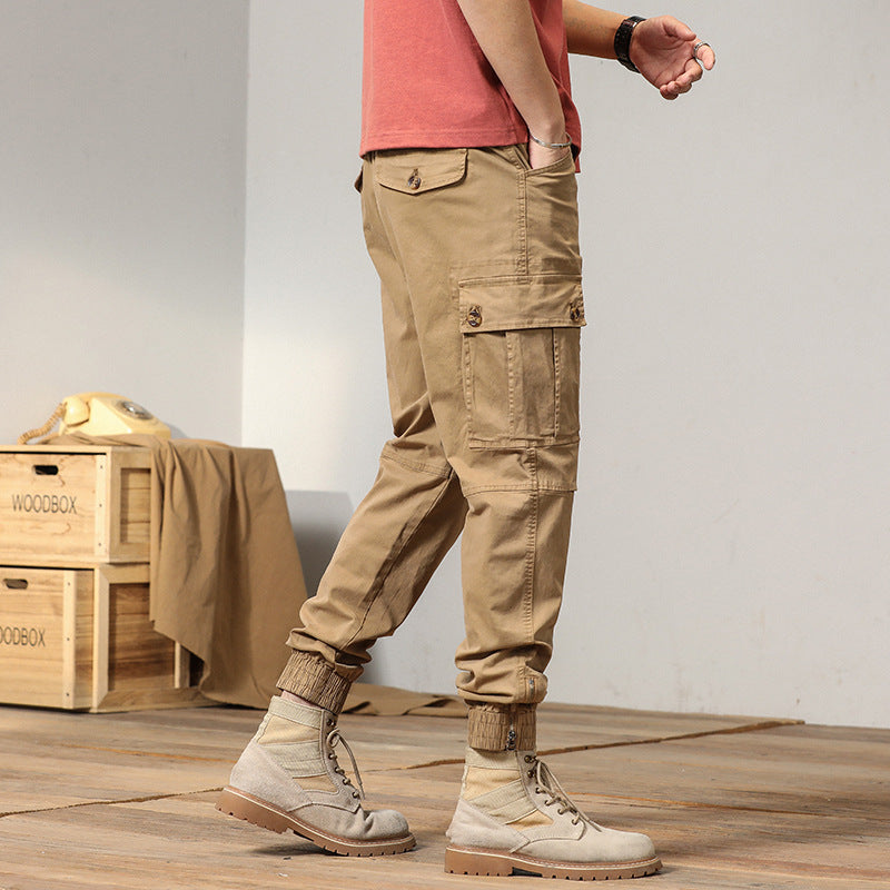 Herren Cargo-Hose mit multifunktionalen Taschen und elastischem Abschluss Echoarchiv