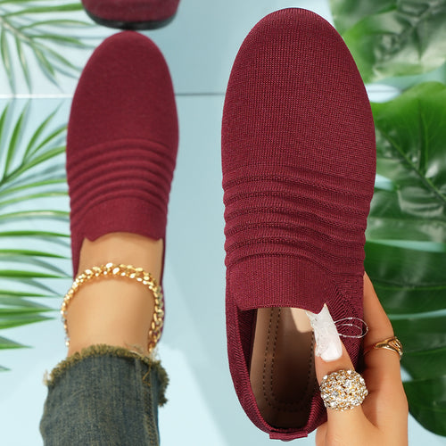 Herren nan atmungsaktiver Strick-Slip-On Sneaker mit elastischem Einstieg und gepolstertem Komfortfußbett Echo Archiv
