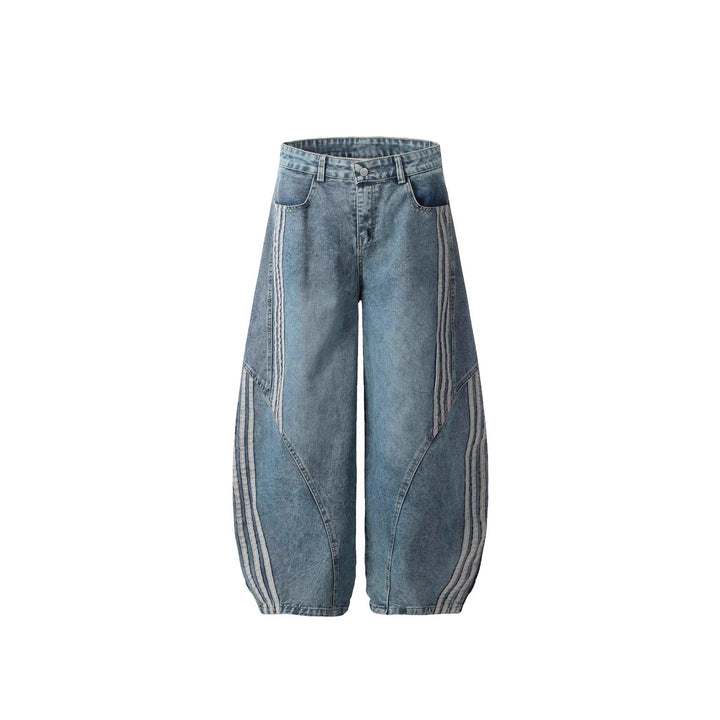 Damen Modische Weitbein-Jeans Echoarchiv