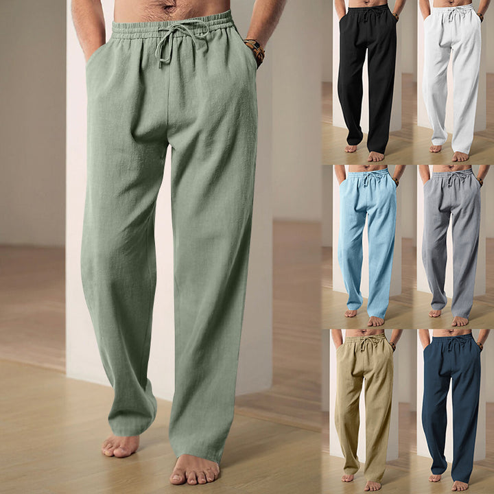 Herren Bequeme Lounge-Hosen mit elastischem Bund und Seitentaschen Echoarchiv