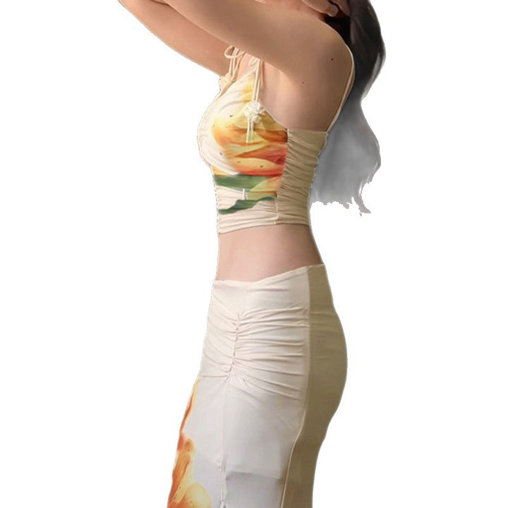 Damen Maxi-Rock mit floralem Druck und elastischem Bündchen Echo Archiv