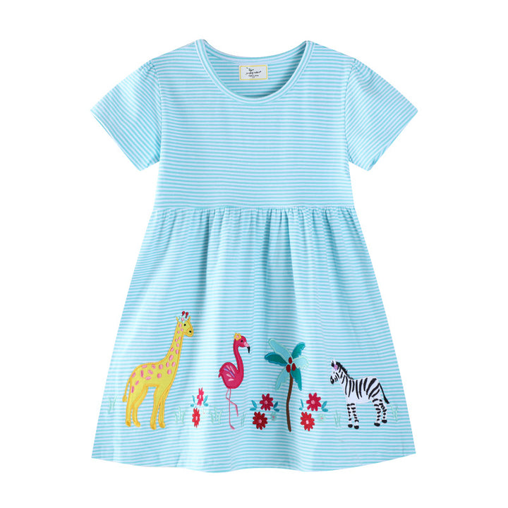 Mädchen Freizeitkleid mit tierischem Motiv Echo Archiv