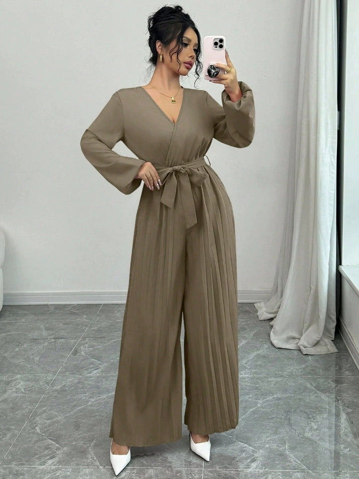 Damen Eleganter Plissee Jumpsuit Echo Archiv