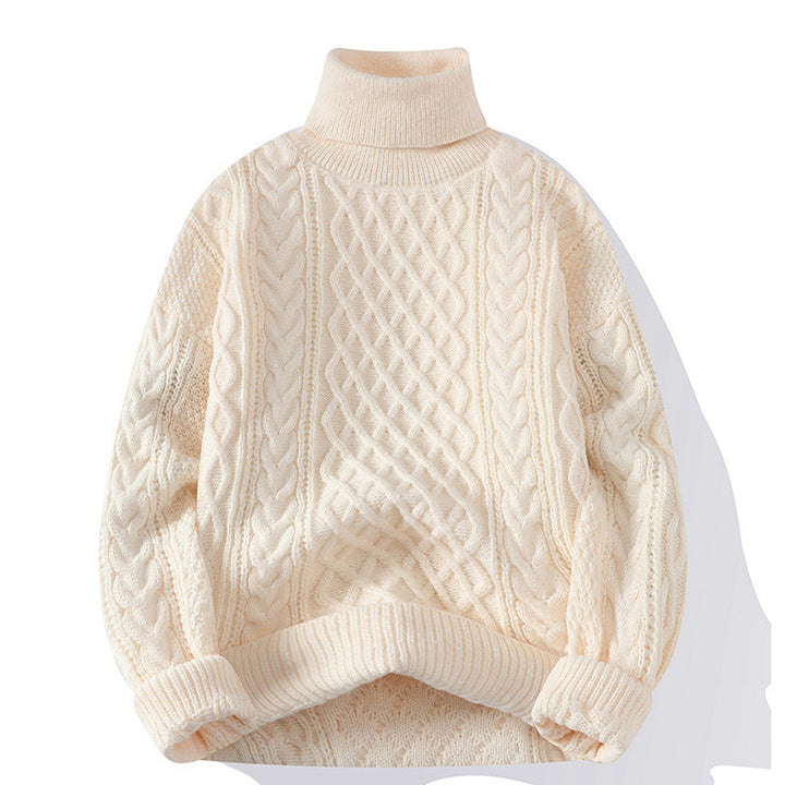 Damen Grobstrickpullover mit Rollkragen Echoarchiv