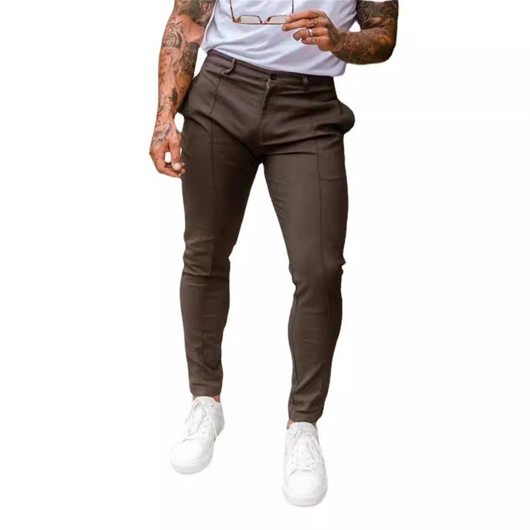 Herren Modische Slim-Fit Jogginghose mit elastischem Bund und seitlichen Taschen Echoarchiv