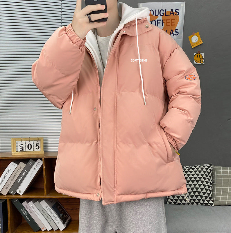Herren gesteppte Winterjacke mit abnehmbarer Kapuze und weichem Innenfutter Echoarchiv