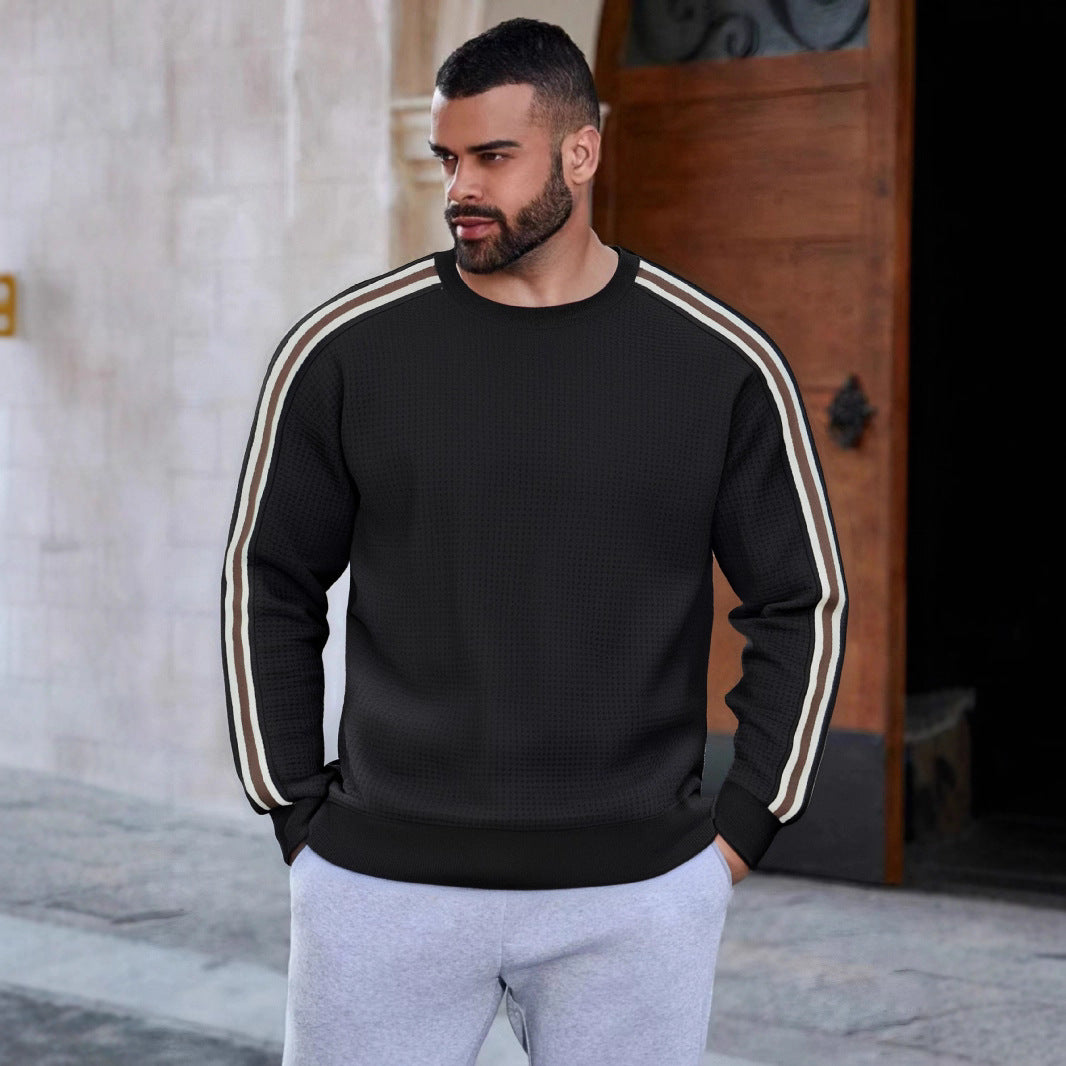 Herren Sportlicher Sweatshirt mit strukturierter Oberfläche und modernen Streifen Echoarchiv